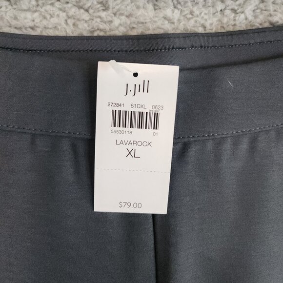 J. Jill Womens Pants Size XL Double Face Jersey Pinktucked Cropped Lavarock - Picture 6 of 13